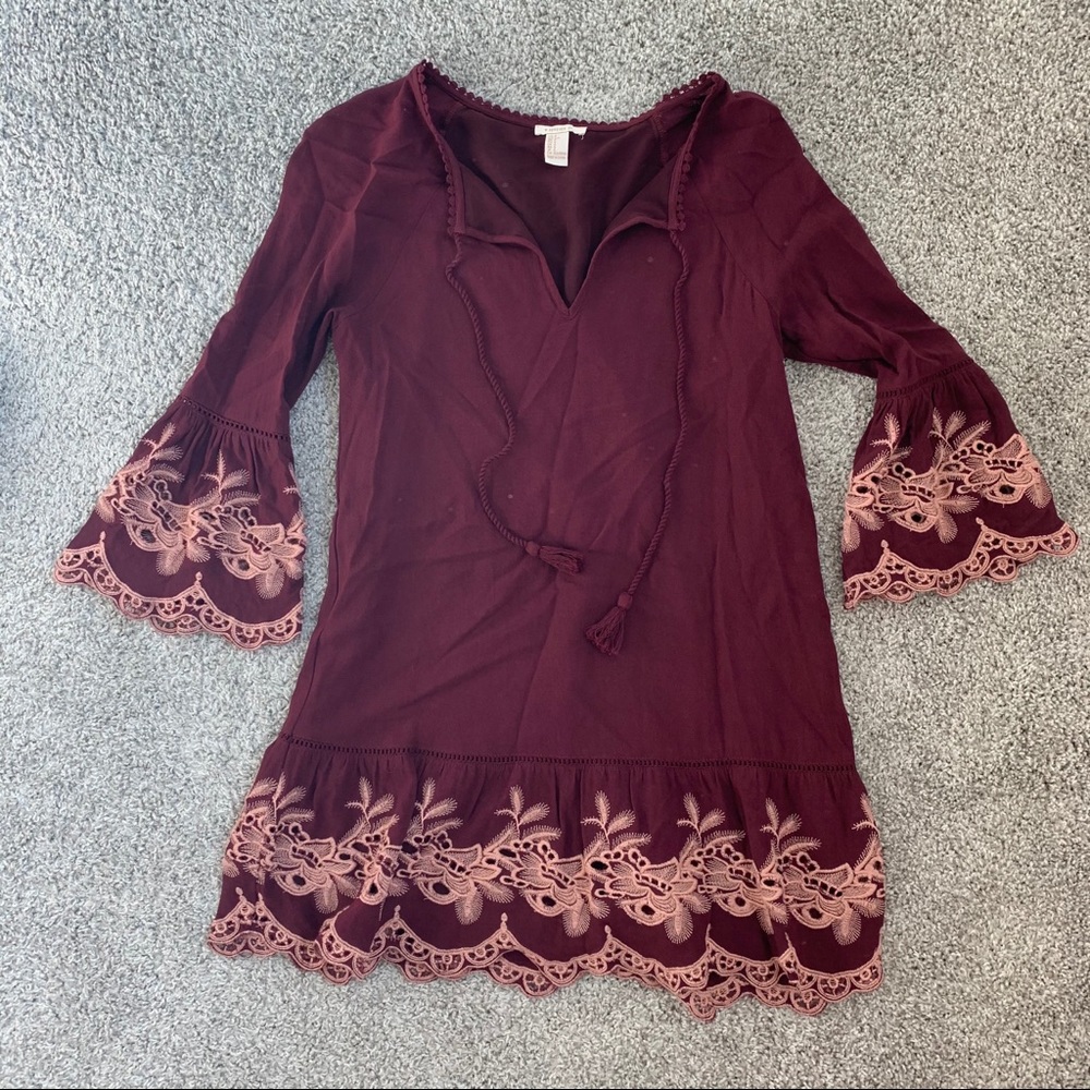 LACE DETAILED TUNIC DRESS - Picture 5 of 7